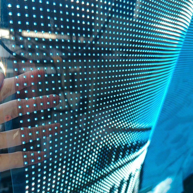 Adhesive Led Transparent Film Screen factory